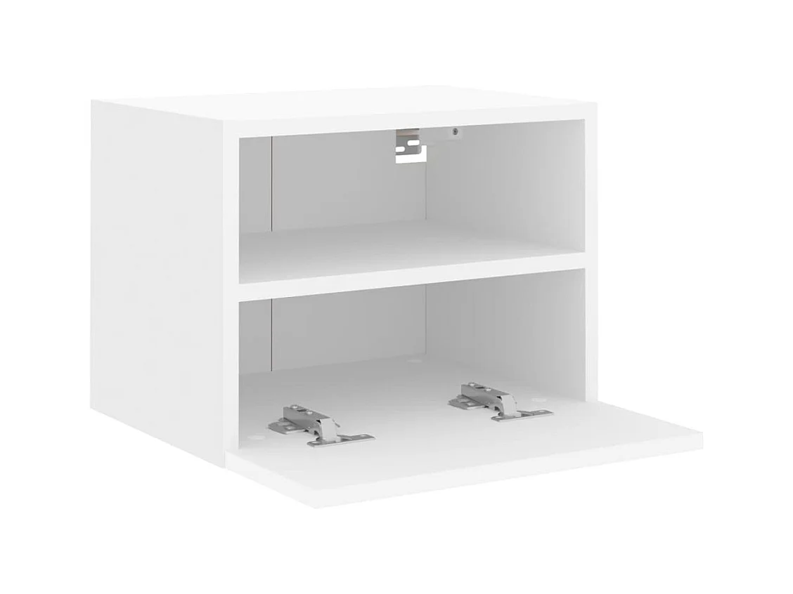 Meubles TV muraux 2 pcs blanc 40x30x30 cm bois d'ingénierie