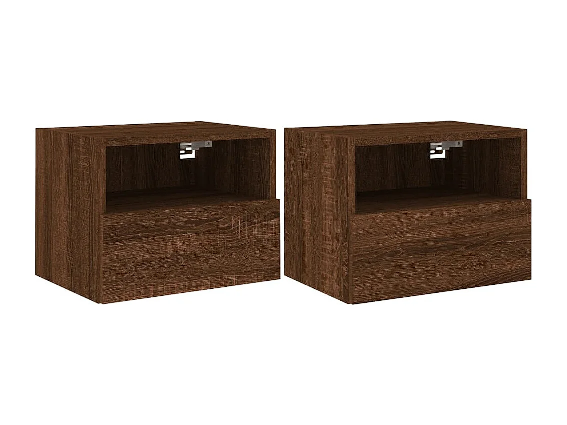 Móveis parede TV 2pcs 40x30x30 deriv. madeira carvalho castanho
