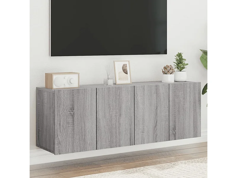 Móveis de parede para TV 2 pcs 60x30x41 cm cinzento sonoma