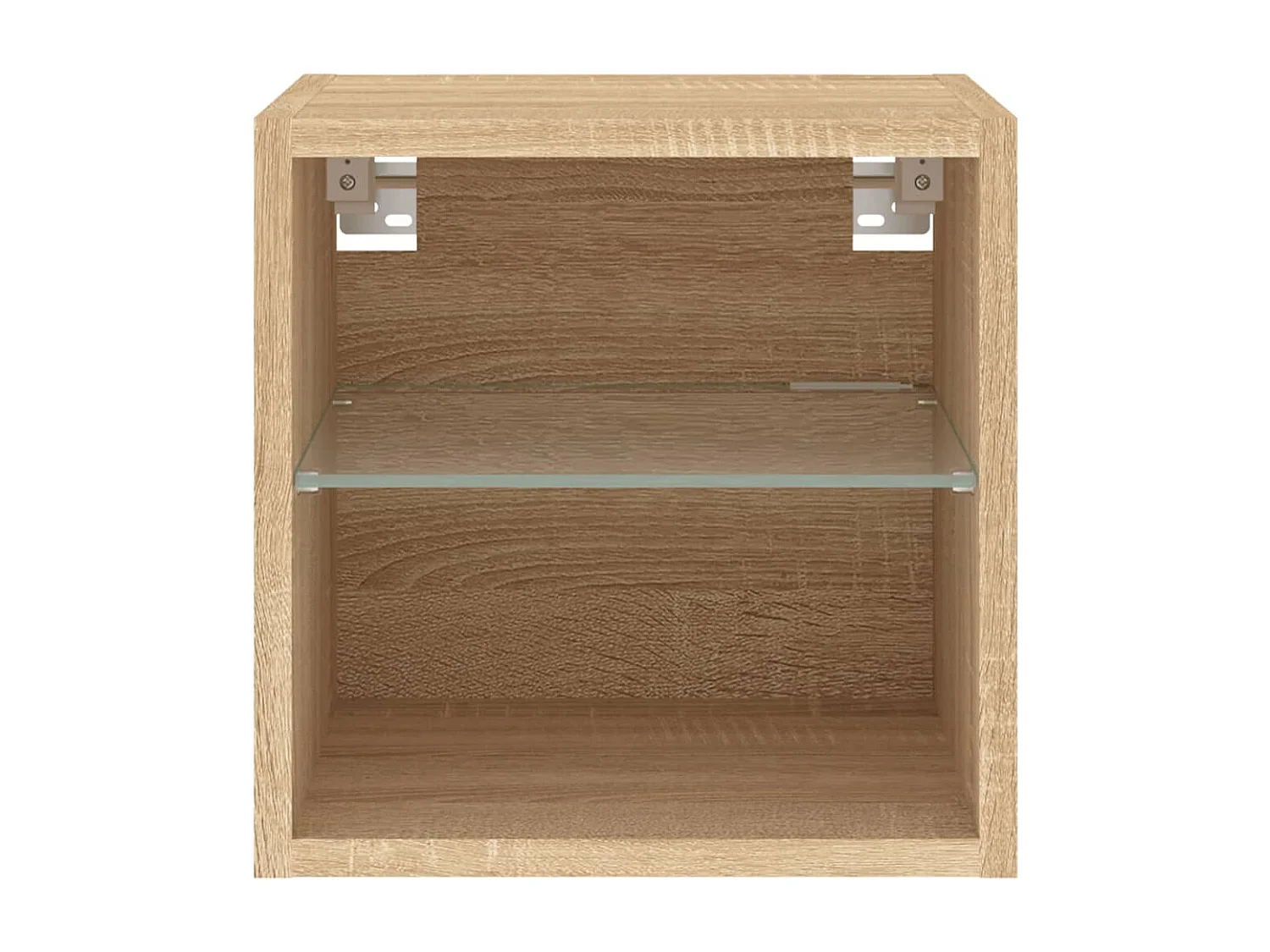 Meubles TV muraux lumières LED 2 pcs chêne sonoma 30x28,5x30 cm