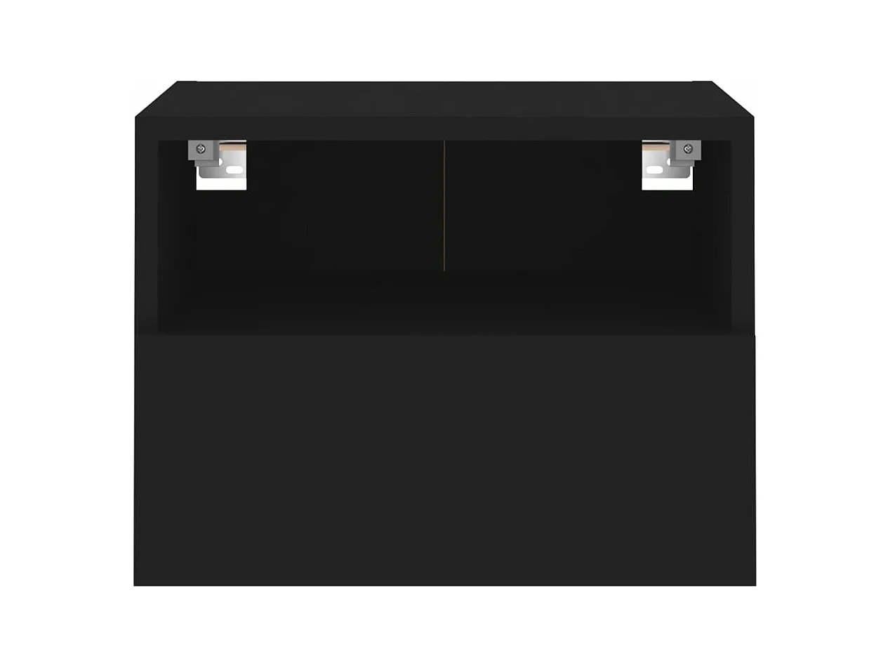 Meubles TV muraux 2 pcs noir 40x30x30 cm bois d'ingénierie