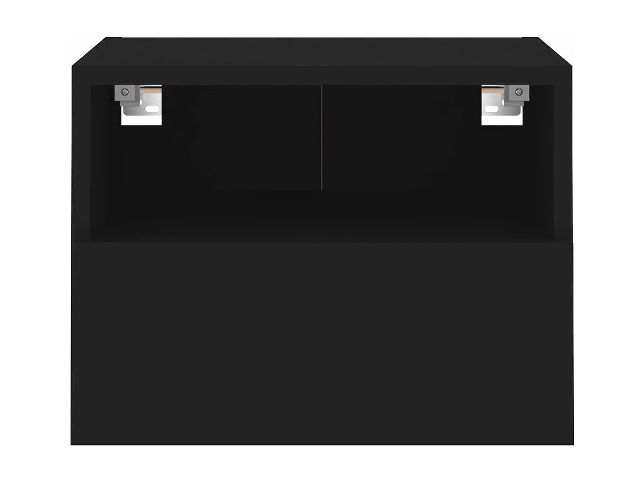 Meubles TV muraux 2 pcs noir 40x30x30 cm bois d'ingénierie