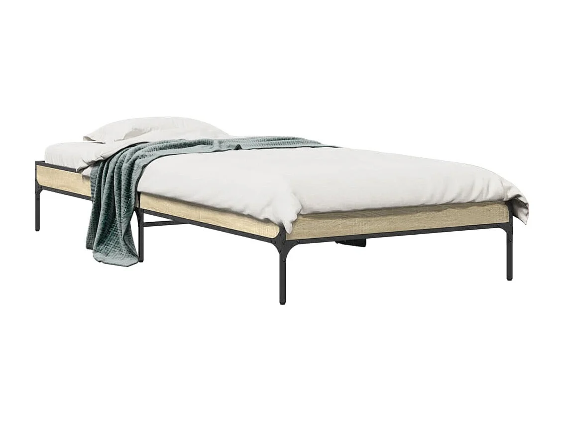 Cadre de lit sans matelas chêne sonoma 90x190 cm