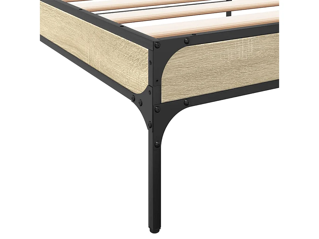 Cadre de lit sans matelas chêne sonoma 90x190 cm