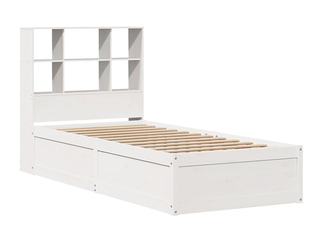 Giroletto senza Materasso Bianco 90x200 cm Legno Massello Pino