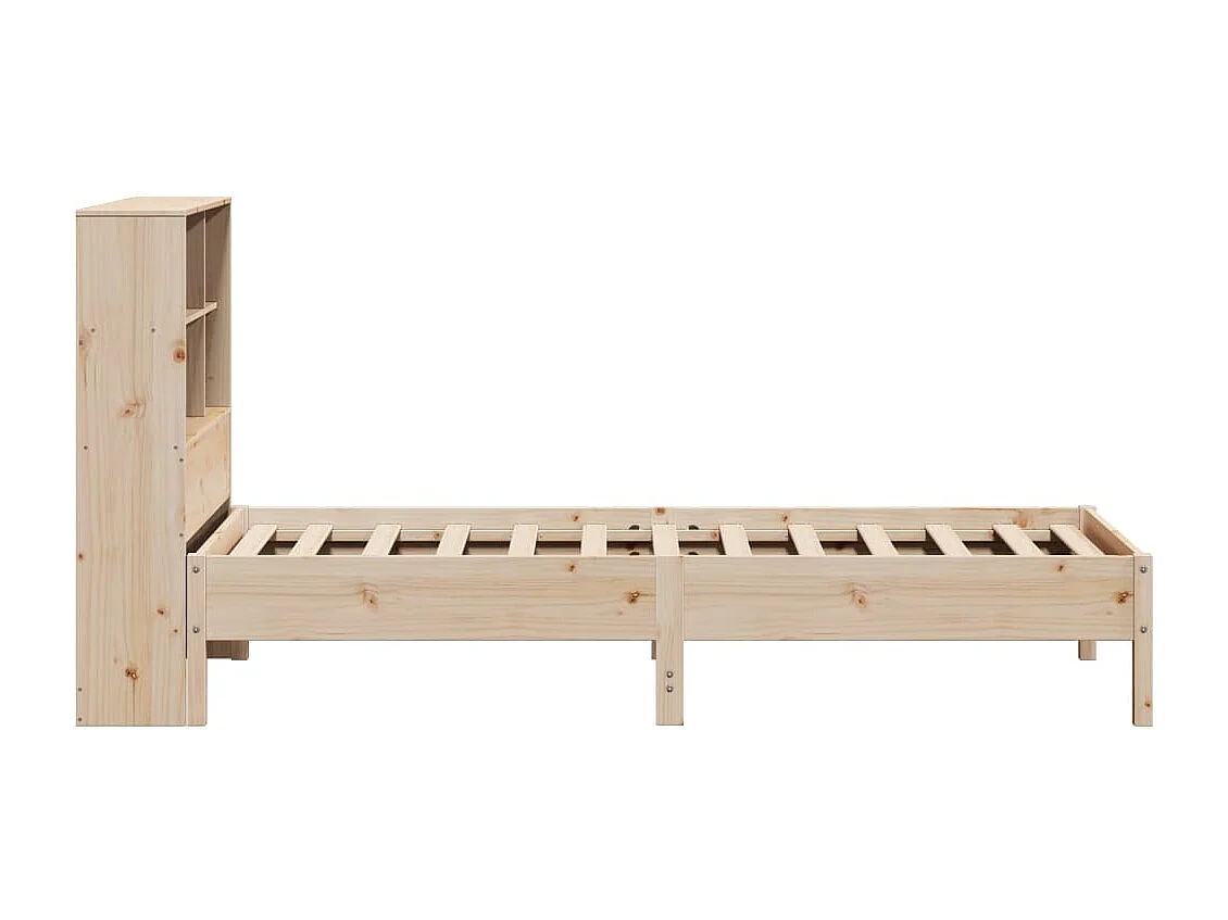 Cama com estante sem colchão 100x200 cm pinho maciço