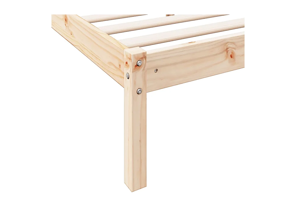 Cadre de lit extra long sans matelas 80x220 cm bois massif pin