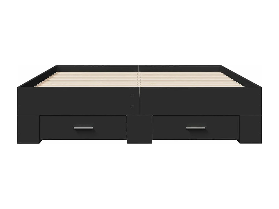 Estrutura cama c/ gavetas 120x190 cm derivados de madeira preto