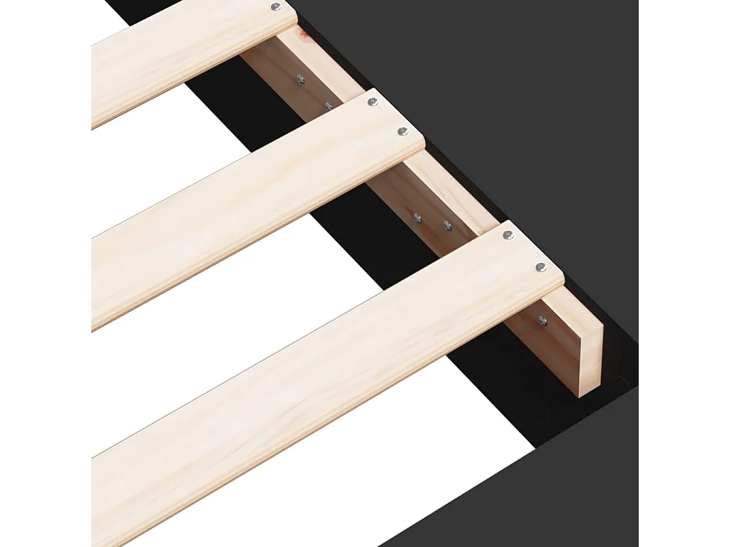 Giroletto Nero 160x200 cm in Legno Multistrato