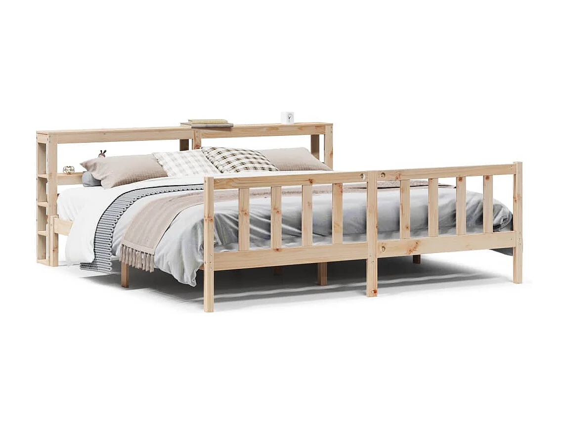 Letto senza Materasso 180x200 cm in Legno Massello di Pino