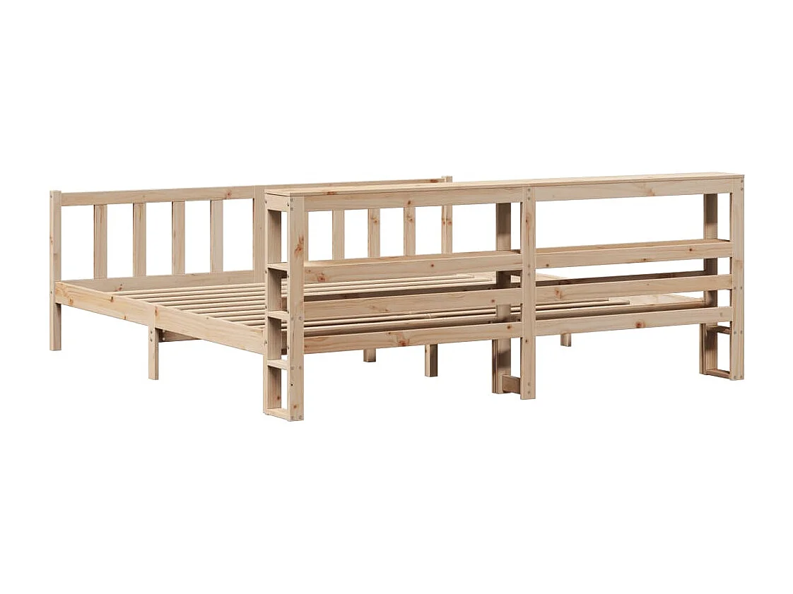 Letto senza Materasso 180x200 cm in Legno Massello di Pino