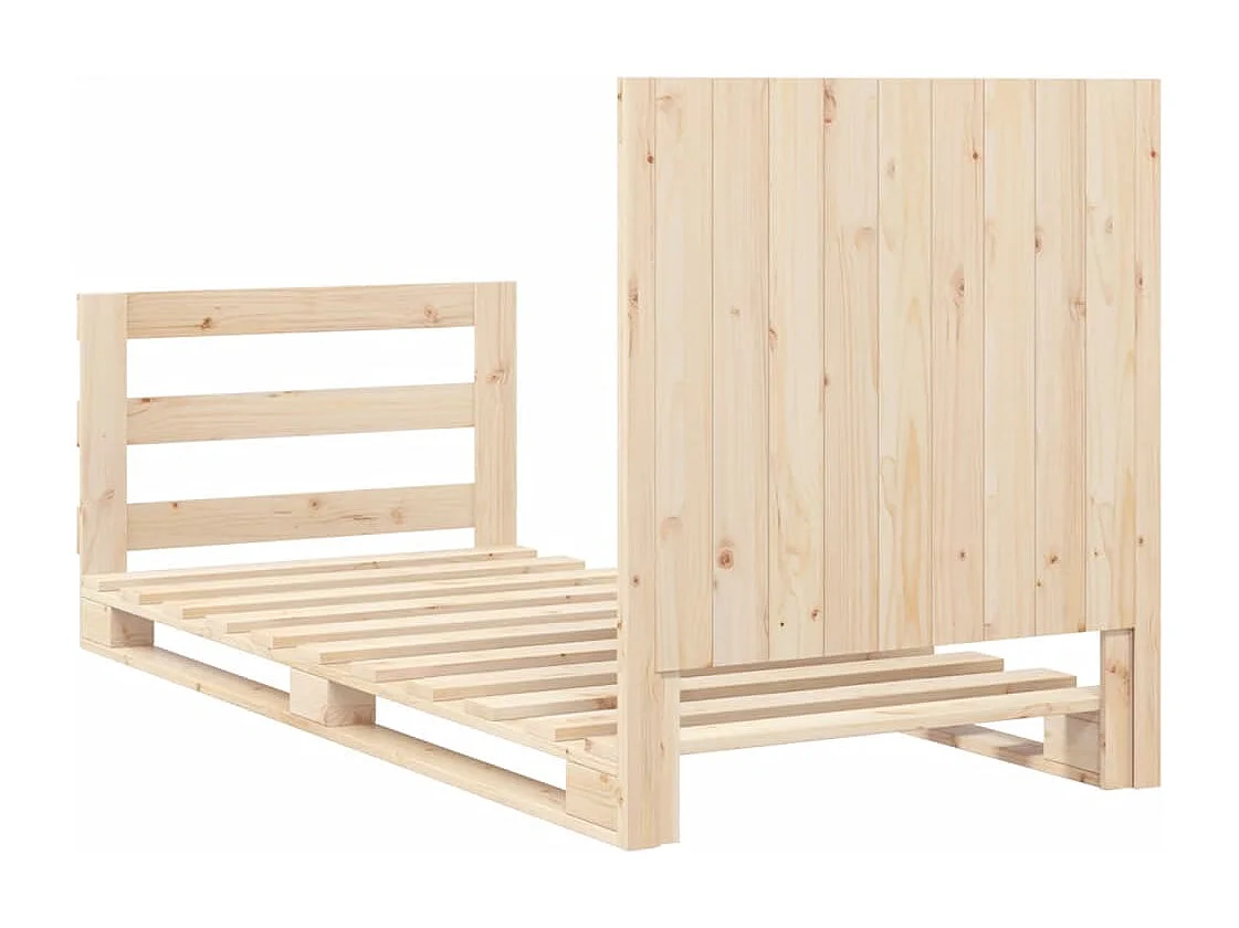 Cadre de lit sans matelas avec tête de lit 90x200 cm