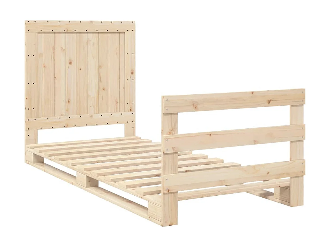 Cadre de lit sans matelas avec tête de lit 90x200 cm