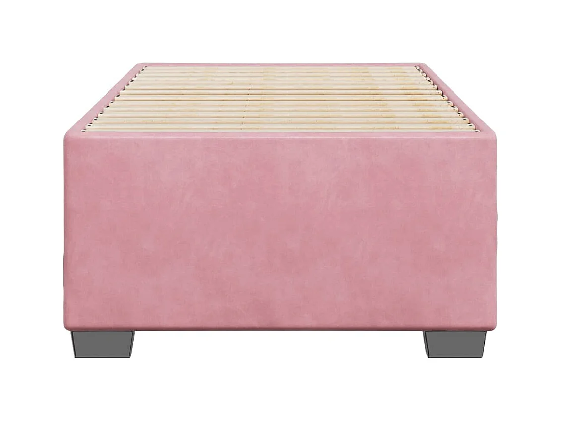 Bedframe fluweel roze 100x200 cm