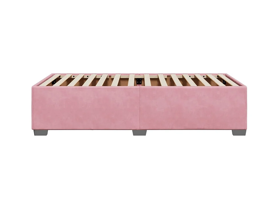 Bedframe fluweel roze 100x200 cm