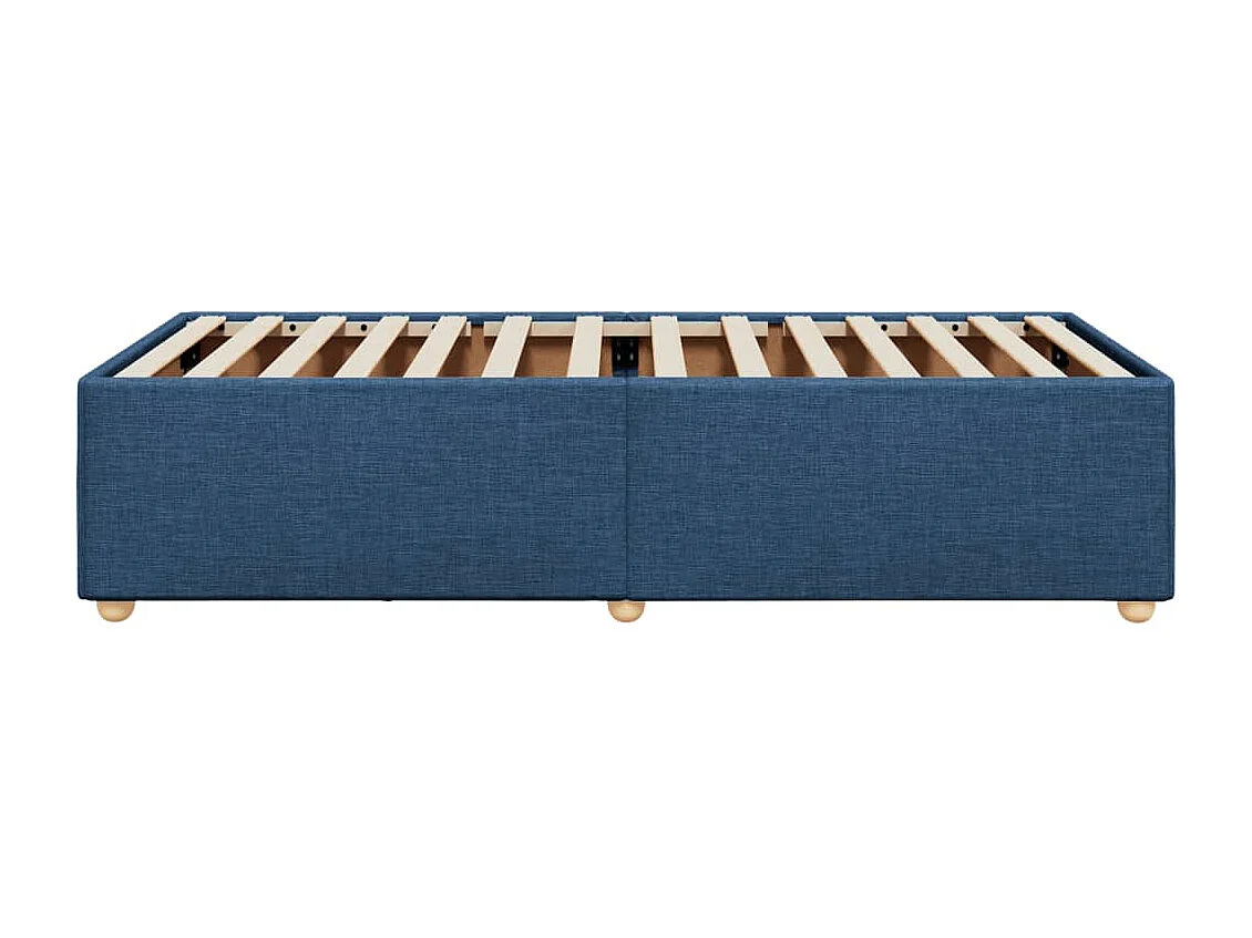 Cadre de lit sans matelas bleu 80x200 cm tissu