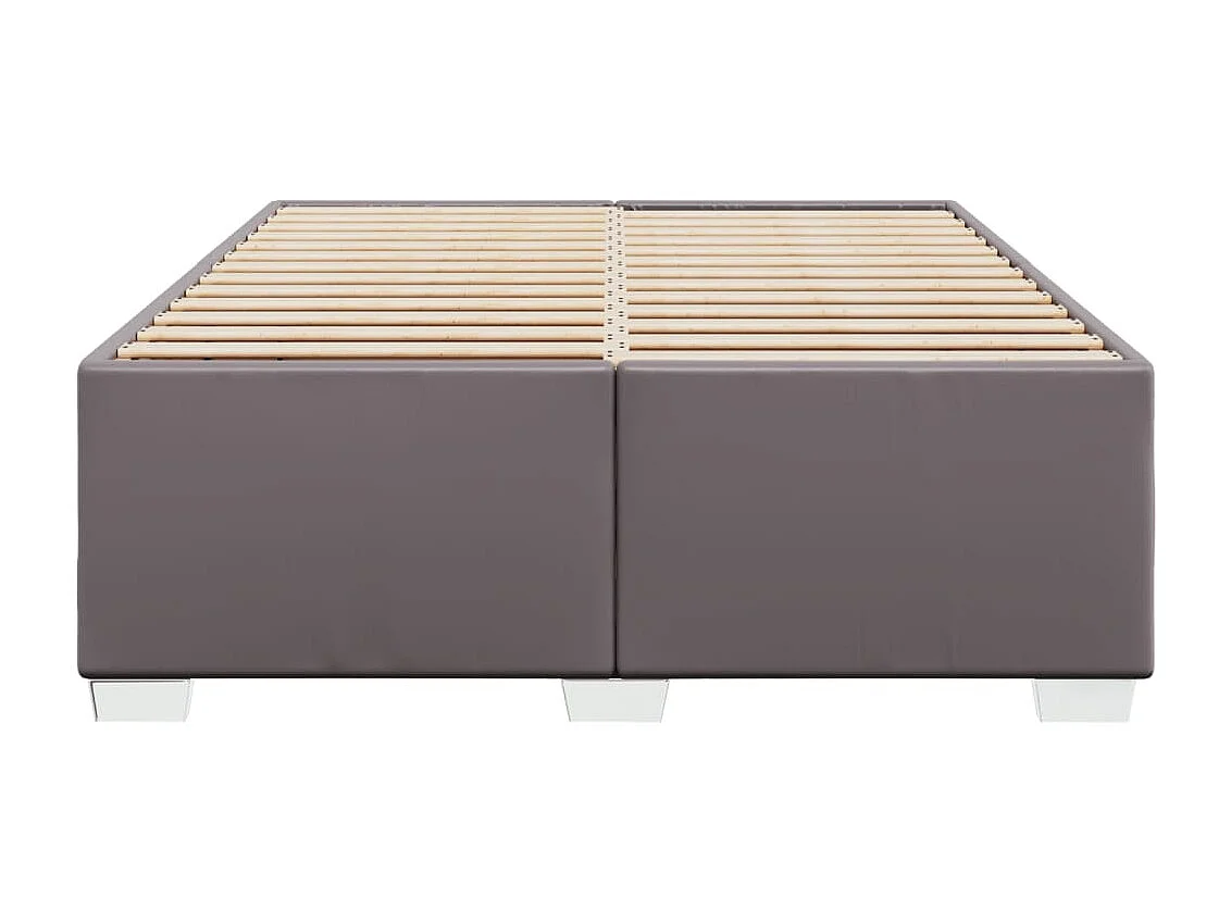 Estrutura de cama 140x200 cm couro artificial cinzento