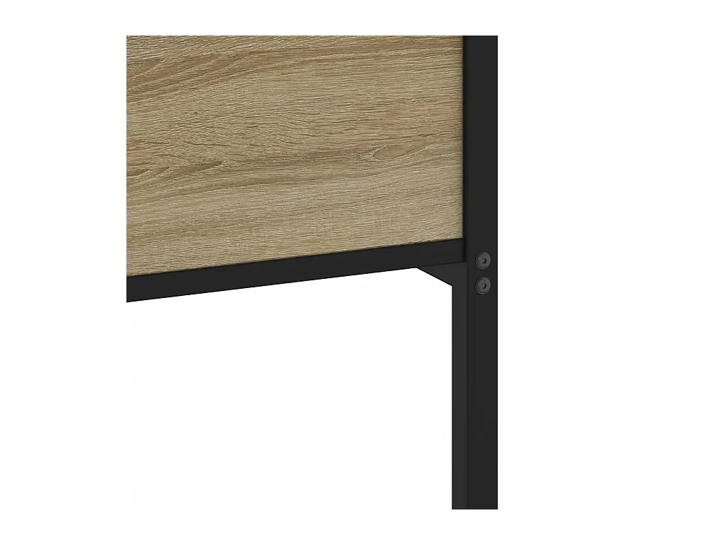 Bedframe zonder matras metaal sonoma eikenkleurig 193x203 cm