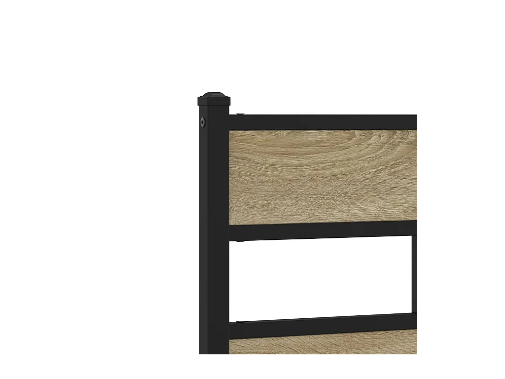 Bedframe zonder matras metaal sonoma eikenkleurig 193x203 cm