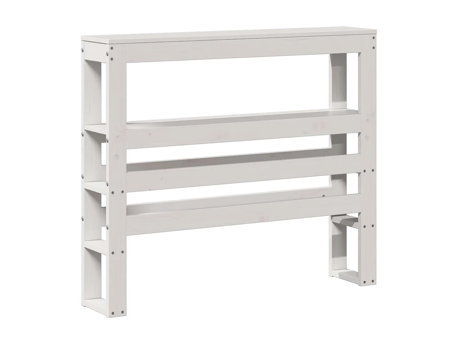 Letto senza Materasso Bianco 90x200 cm Legno Massello di Pino