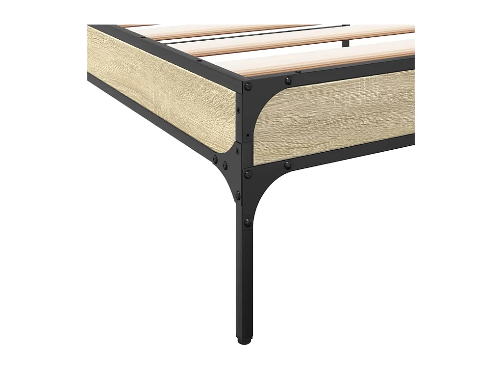 Cadre de lit sans matelas chêne sonoma 100x200 cm