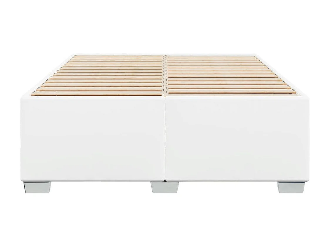 Cadre de lit sans matelas blanc 140x190 cm similicuir