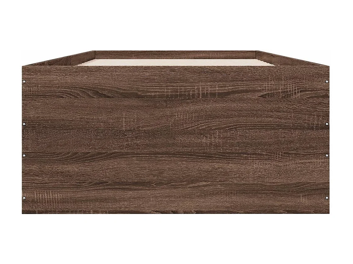Cadre de lit sans matelas chêne marron 90x190 cm