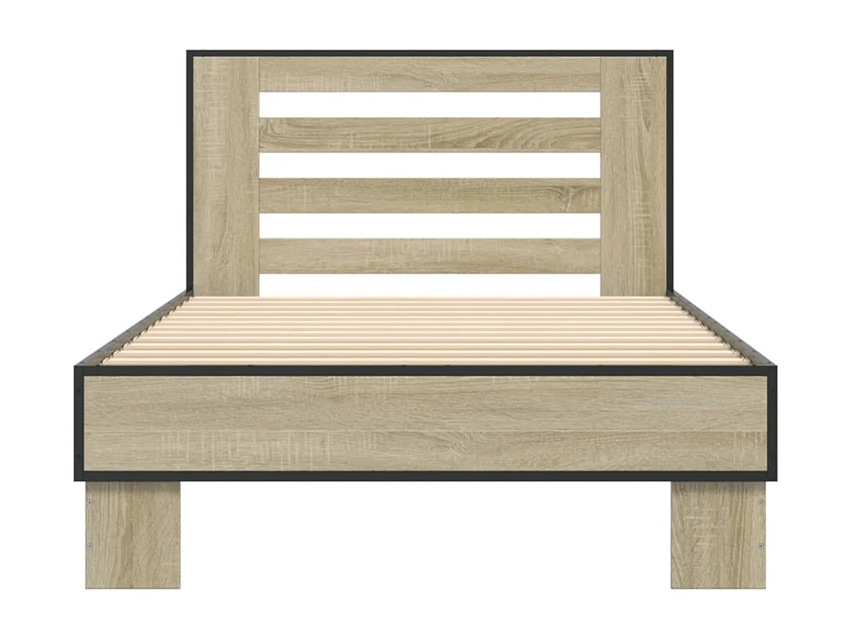 Cadre de lit sans matelas chêne sonoma 90x200 cm