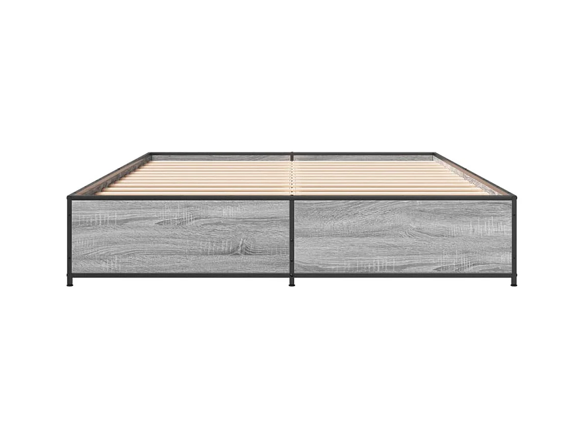 Cadre de lit sans matelas sonoma gris 120x200 cm