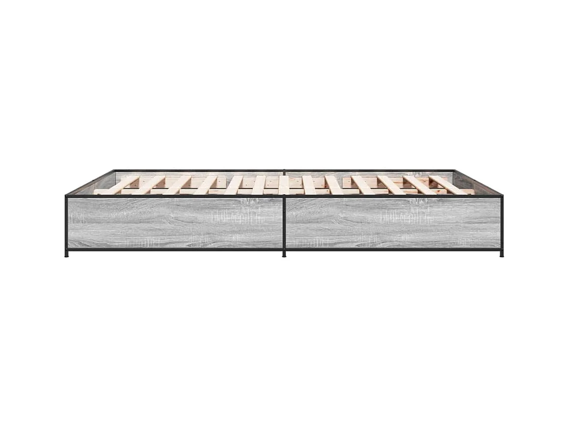 Cadre de lit sans matelas sonoma gris 120x200 cm