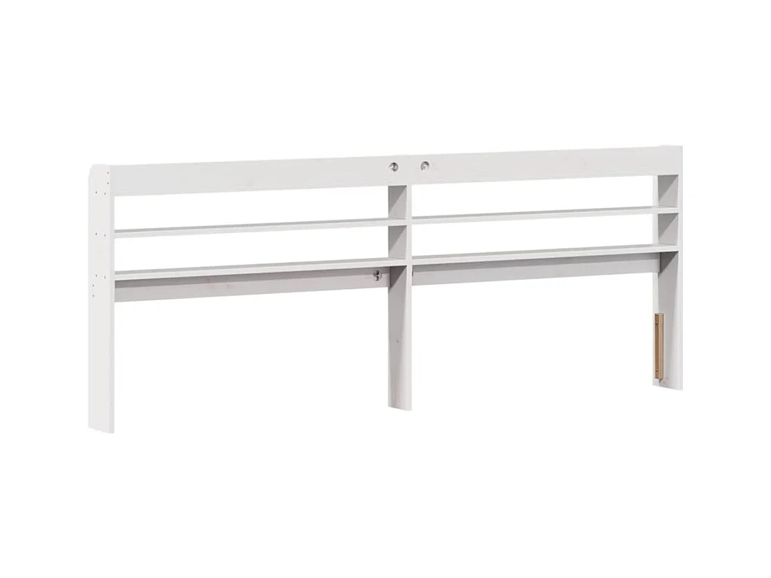 Cadre de lit sans matelas blanc 180x200 cm bois massif de pin