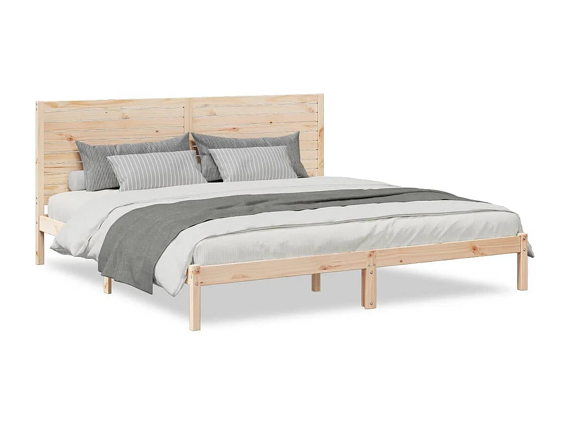 Cama extralarga sin colchón madera maciza 200x220 cm