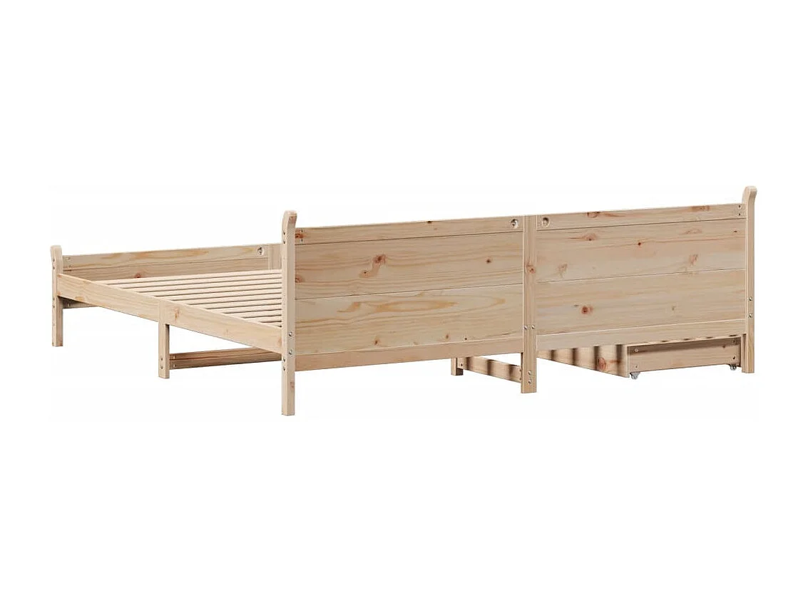 Cadre de lit sans matelas 200x200 cm bois massif de pin