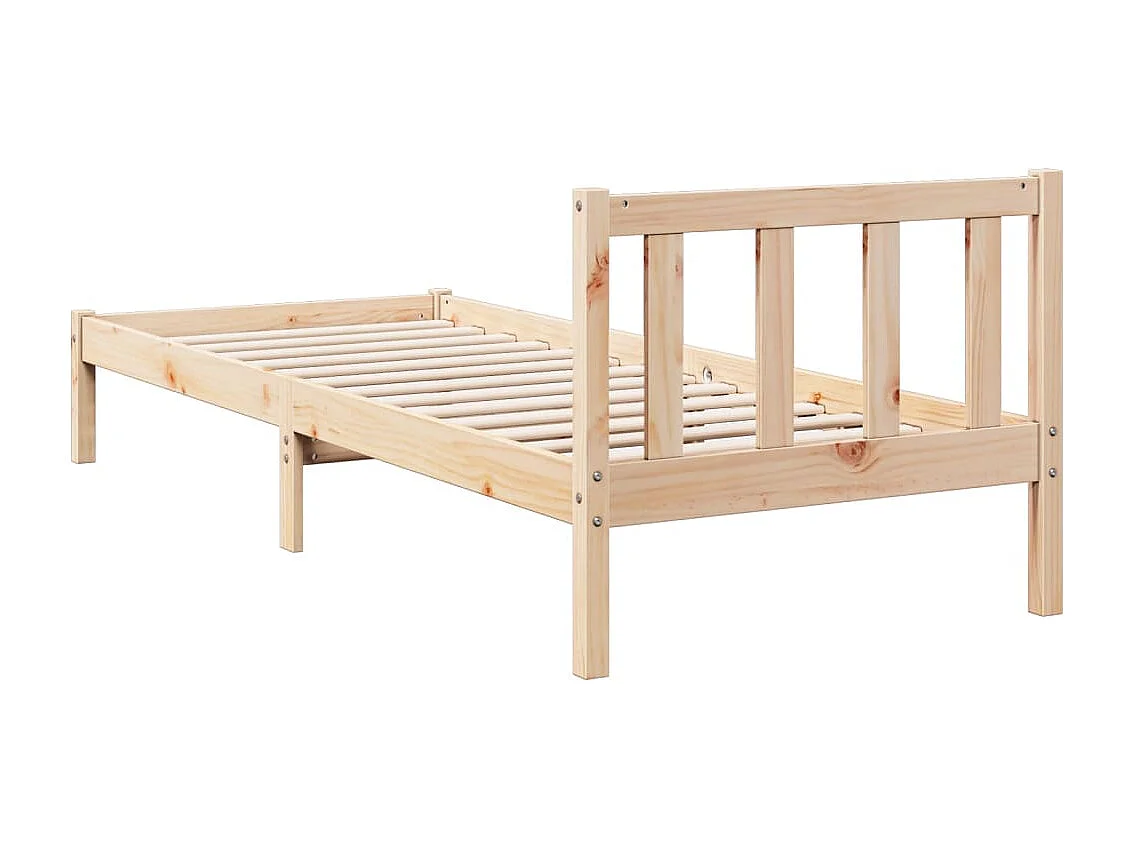 Cadre de lit extra long sans matelas 80x210 cm bois massif pin