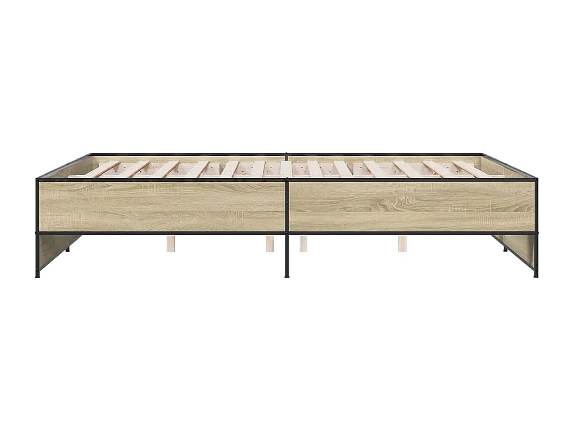 Cadre de lit sans matelas chêne sonoma 160x200 cm