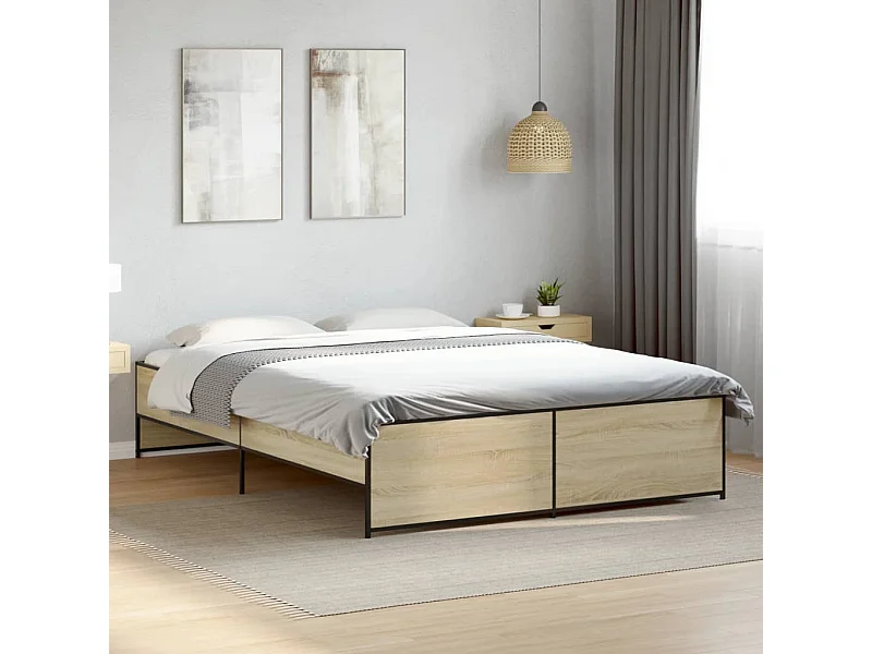 Giroletto Rovere Sonoma 160x200 cm in Legno Multistrato Metallo