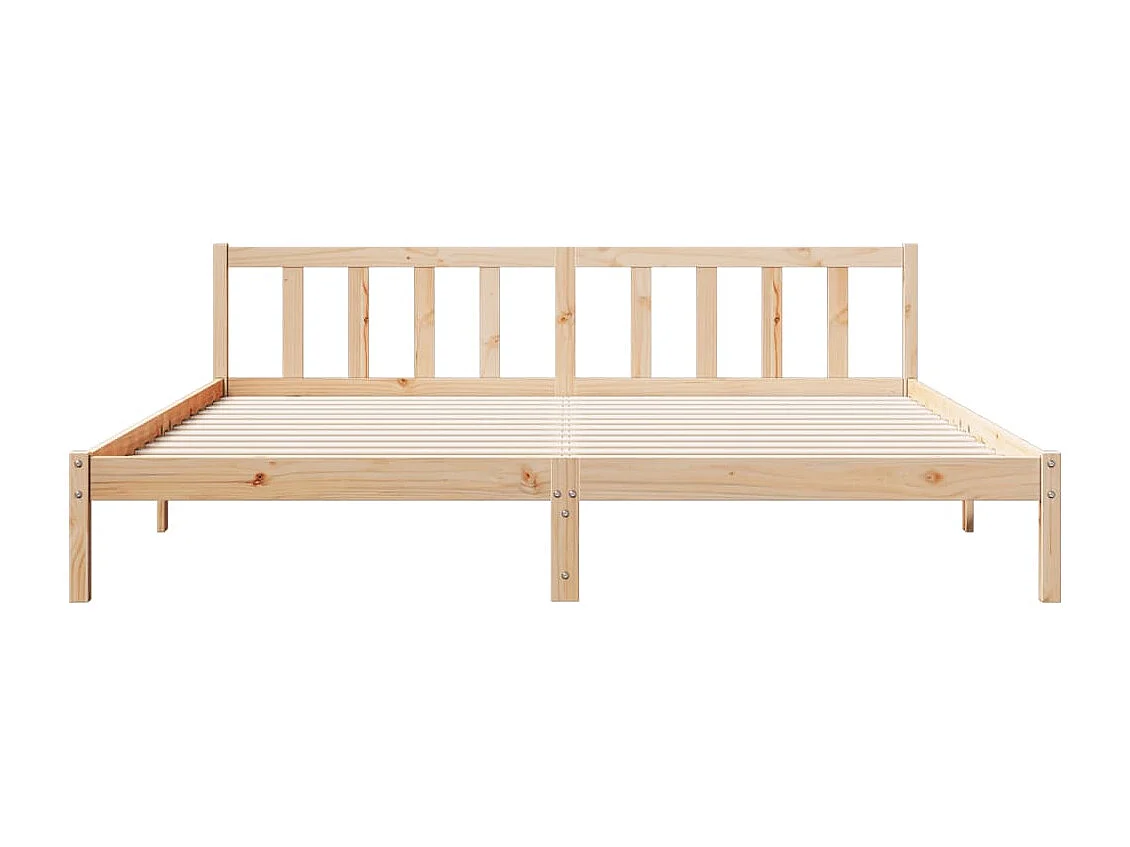 Cadre de lit extra long sans matelas 200x210 cm bois massif pin
