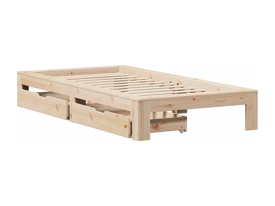 Cadre de lit sans matelas 90x190 cm bois de pin massif