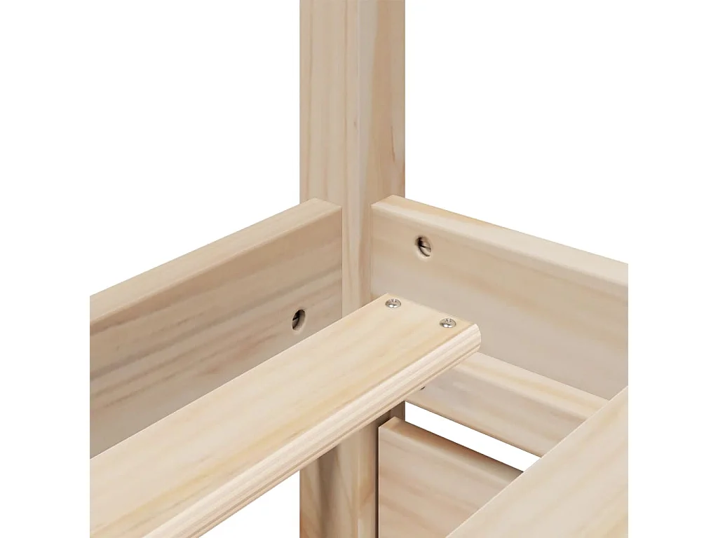 Letto senza Materasso 90x200 cm in Legno Massello di Pino