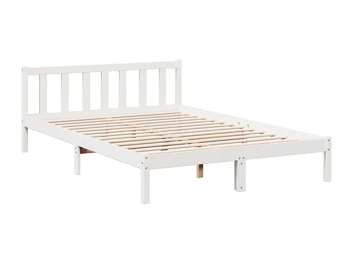 Cadre de lit extra long sans matelas 140x220 cm bois massif pin