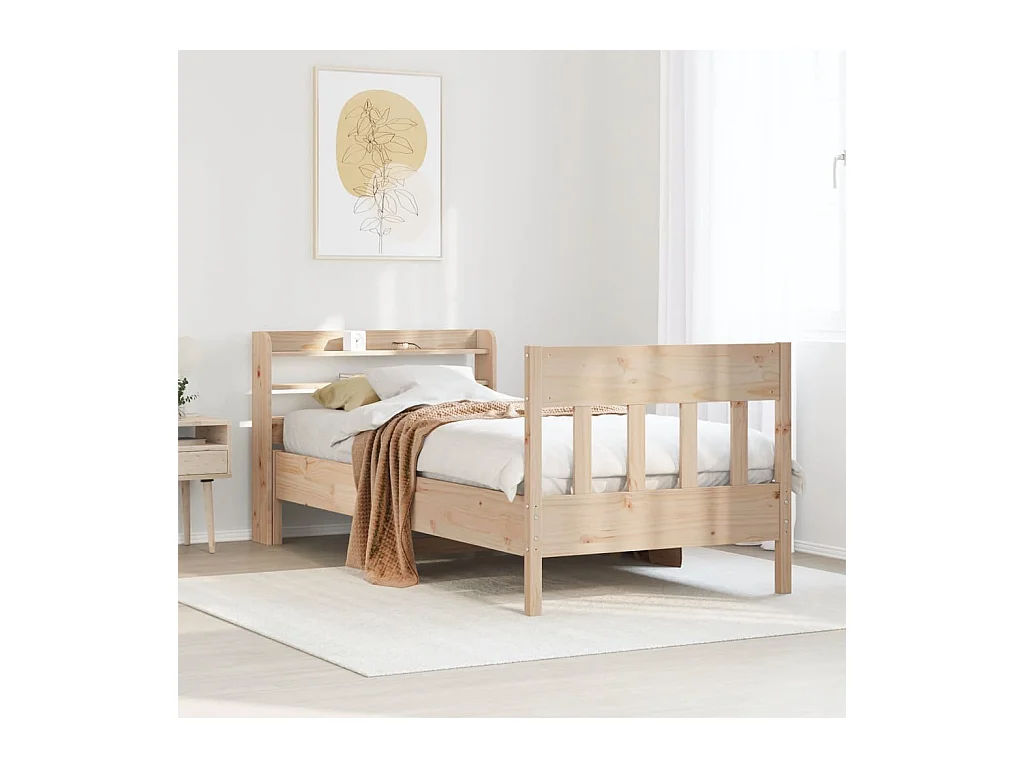 Bedframe zonder matras massief grenenhout 100x200 cm