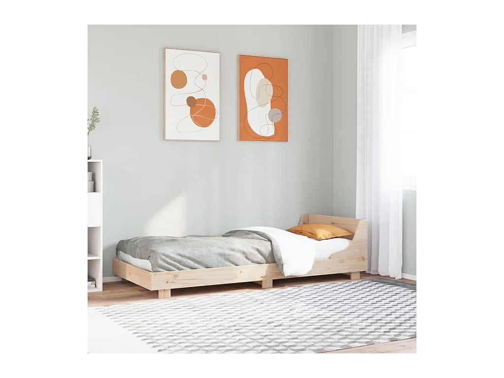 Cadre de lit sans matelas 100x200 cm bois massif de pin