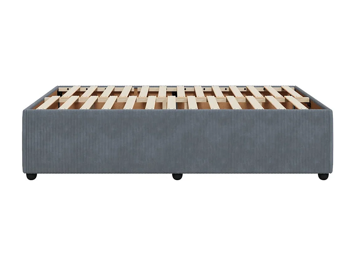 Cadre de lit sans matelas gris foncé 120x190 cm velours