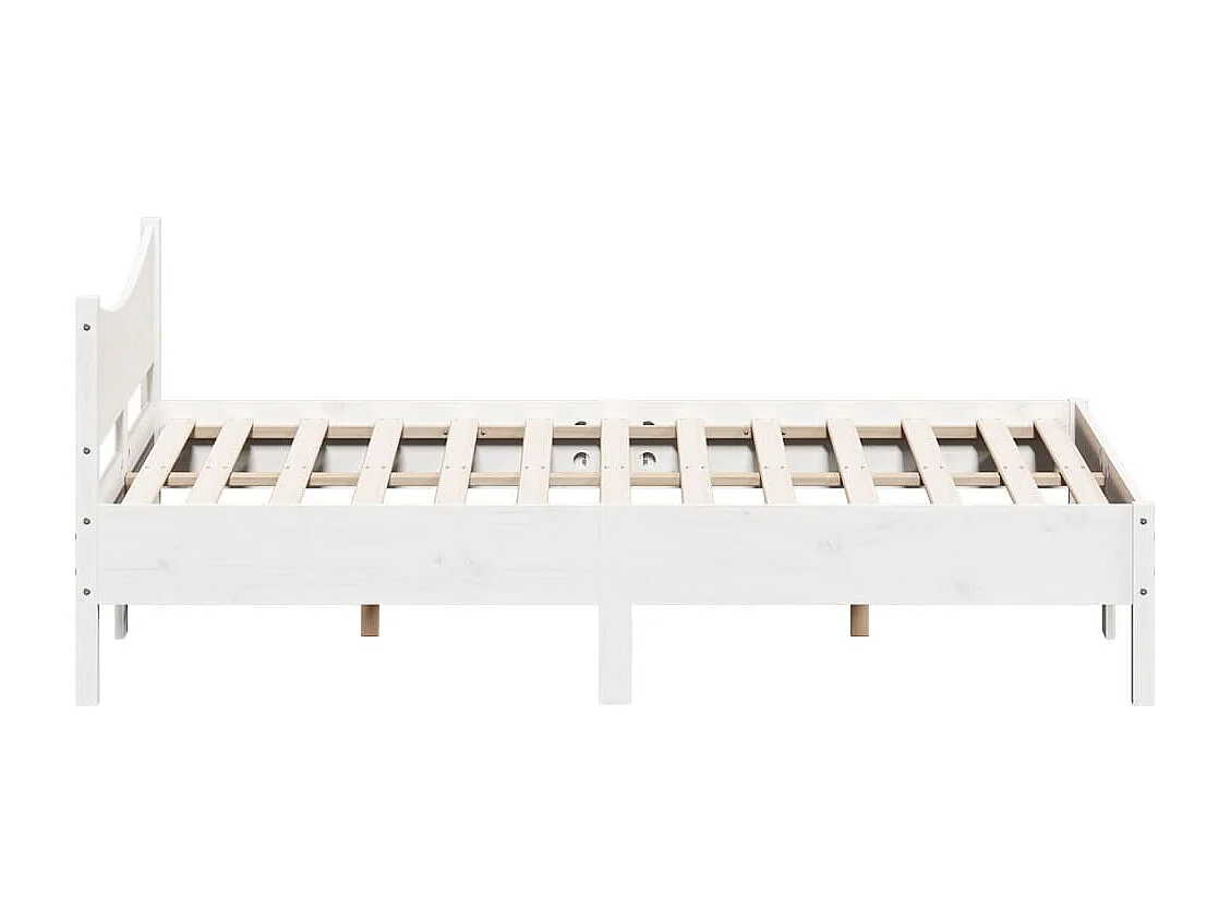 Giroletto senza Materasso Bianco 160x200 cm Legno Massello Pino