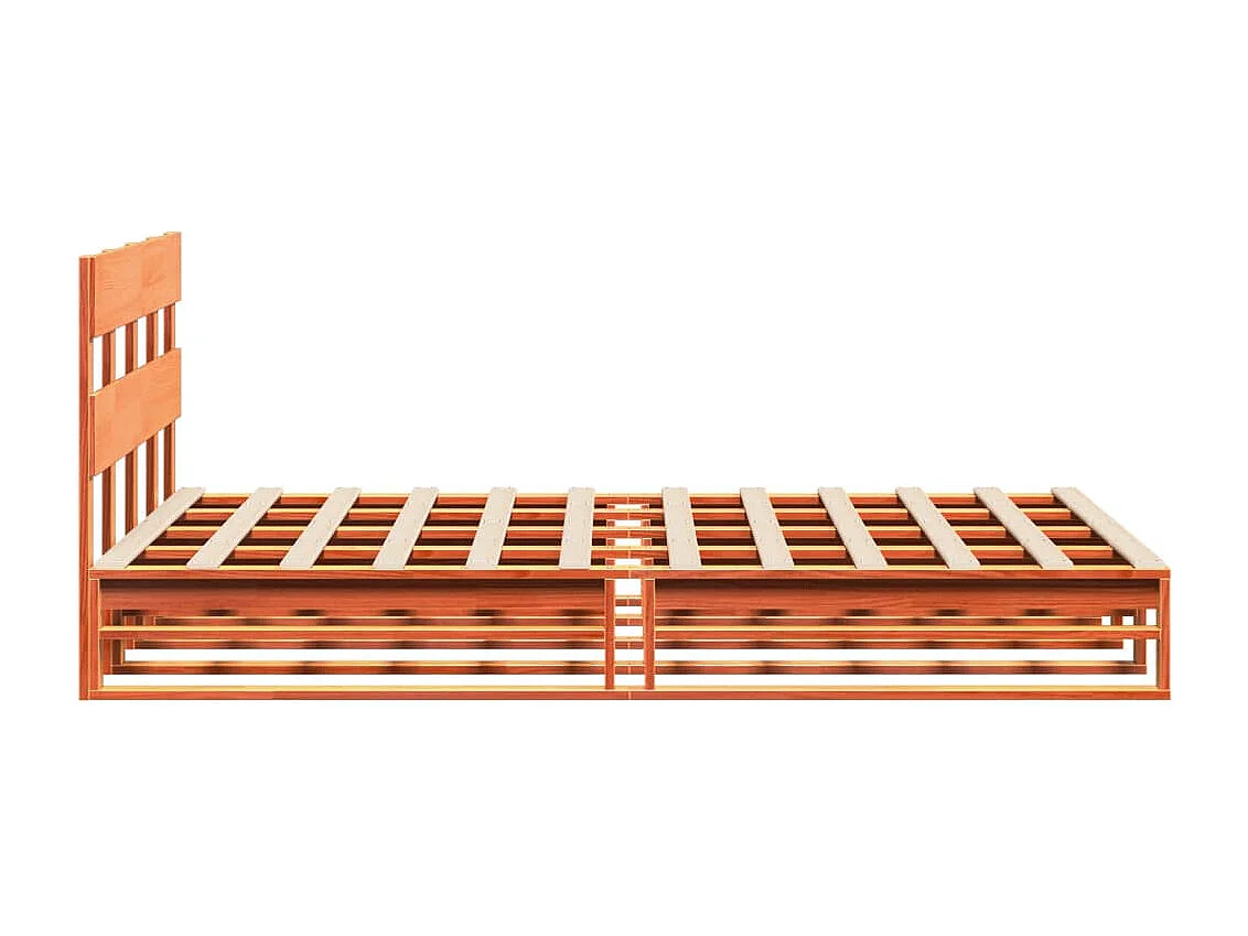 Letto senza Materasso Marrone Cera 160x200 cm in Legno di Pino