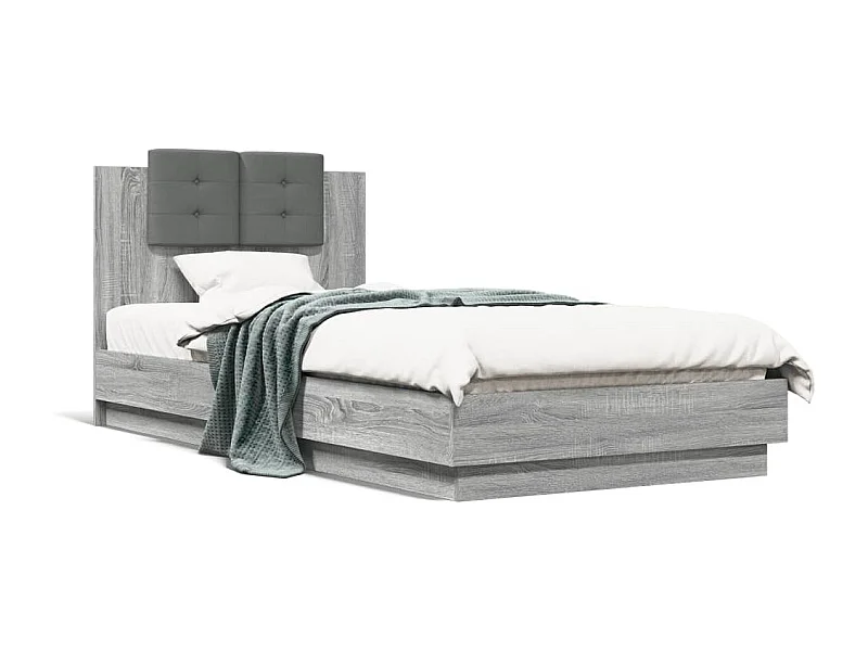 Cadre de lit sans matelas sonoma gris 90x200 cm