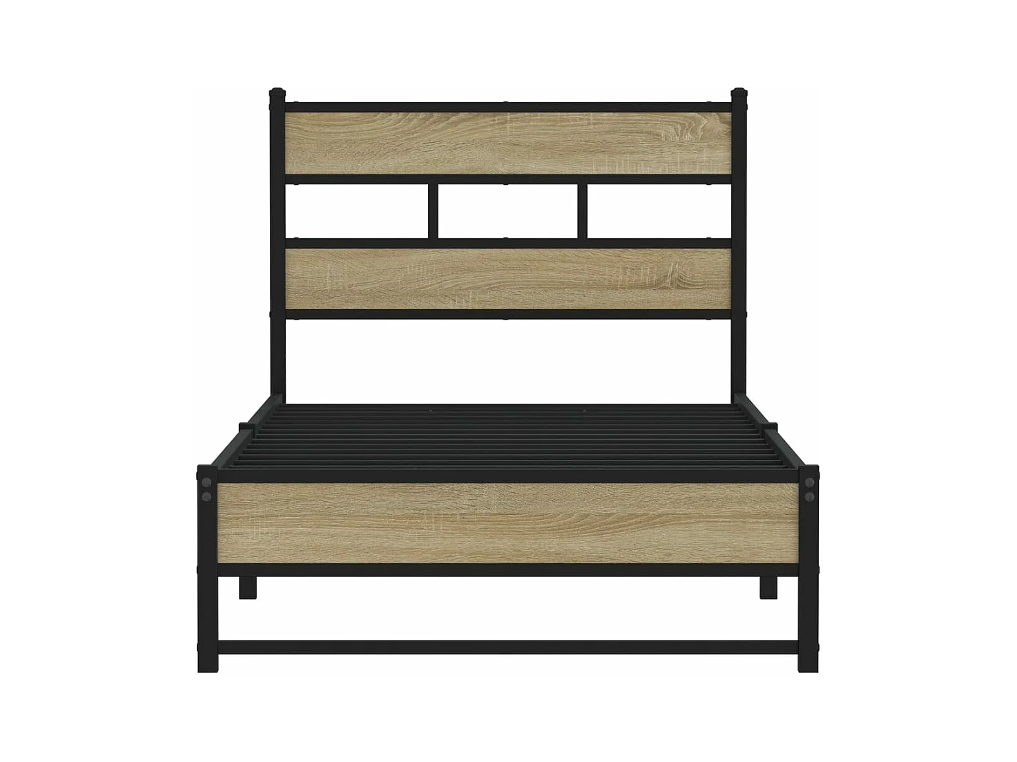 Bedframe zonder matras metaal sonoma eikenkleur 90x200 cm