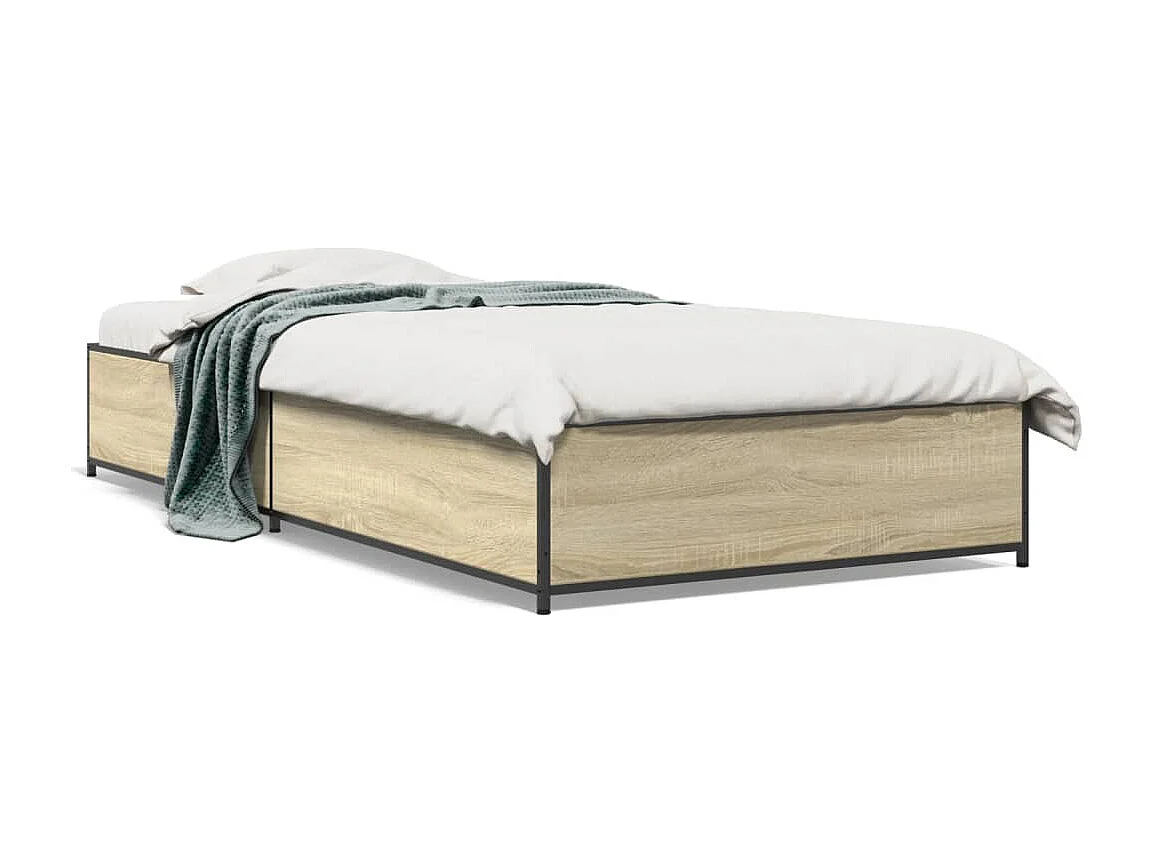 Cadre de lit sans matelas chêne sonoma 90x190 cm