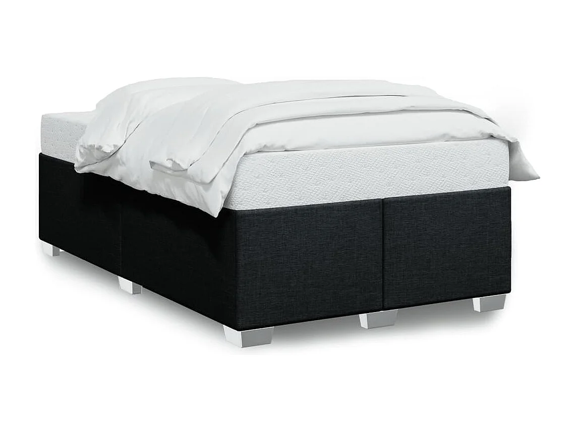 Cadre de lit sans matelas noir 120x190 cm tissu