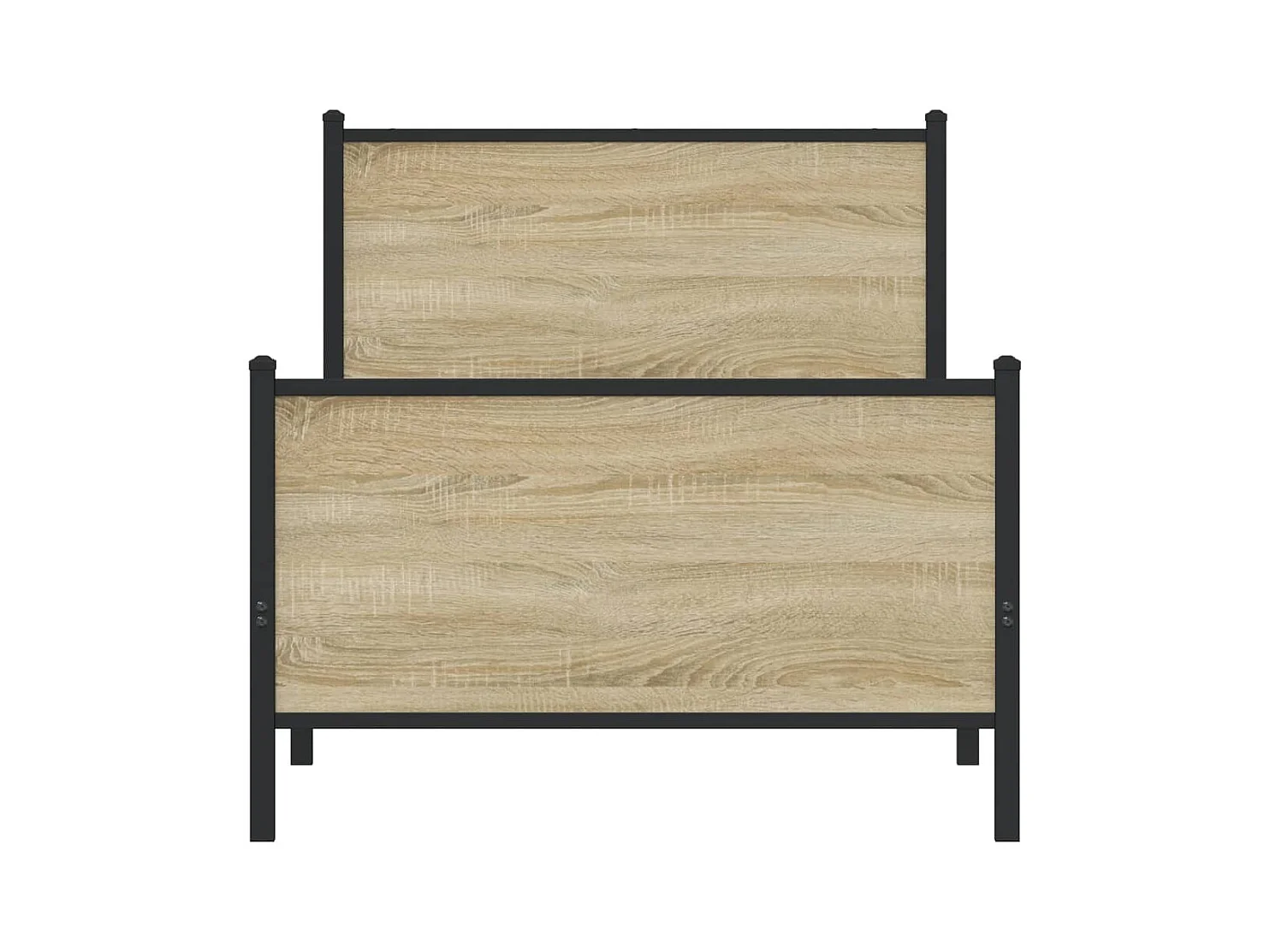 Cadre de lit en métal sans matelas chêne sonoma 80x200 cm